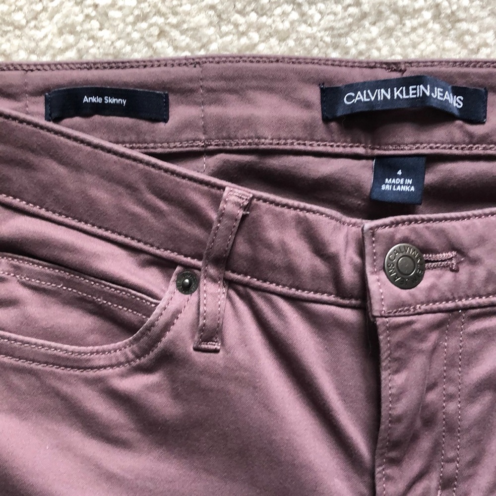 Calvin Klein Ankle Skinny Khaki Pants Sz 4 - Picture 8 of 11